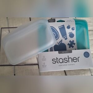 Stasher Reusable Silicone Bags Set Of 2